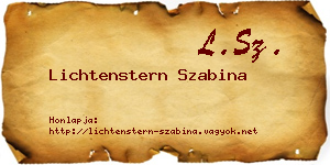 Lichtenstern Szabina névjegykártya